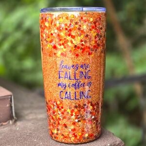 "Leaves are falling My Coffee is Calling" Tumbler